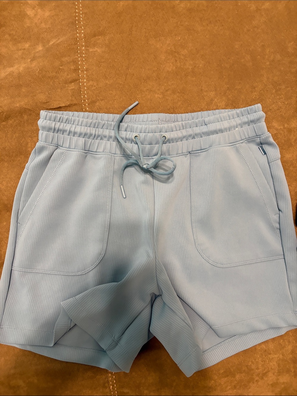 Mondetta  Blue Women’s Ribbed Drawstring Shorts